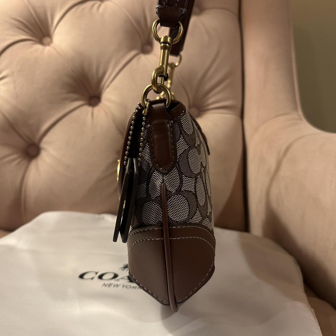 Coach Soho Flap Bag in Signature Canvad with Cherry Charm NEW 