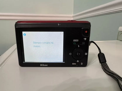 Used 🍇₊˚💜 Nikon COOLPIX S6300 (Red) 16.0MP Compact Digital Camera with 10x Optical Zoom 🍥🎀📷