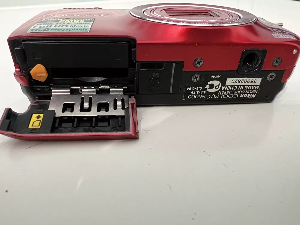 Used 🍇₊˚💜 Nikon COOLPIX S6300 (Red) 16.0MP Compact Digital Camera with 10x Optical Zoom 🍥🎀📷