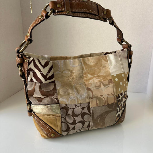rare Y2K Coach Patchwork Hobo Shoulder Bag