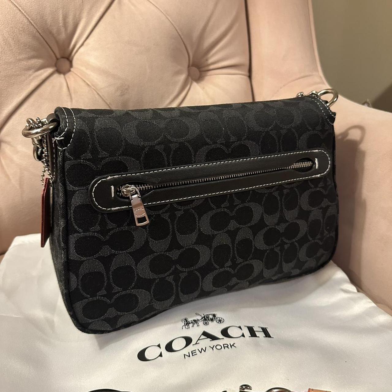 Coach Soft Tabby 26 Signature Denim Canvas Shoulder Bag