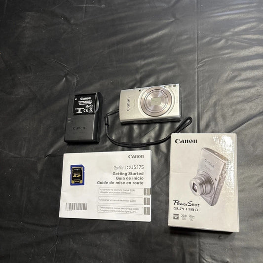 💿 Canon ELPH 180 Silver // [Near MINT] Full Boxed Set ✨ Y2K Digicam
