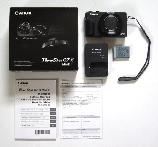 🎬 4K VLOG KING // Canon G7X Mark III Black [Full Boxed Set] 💎