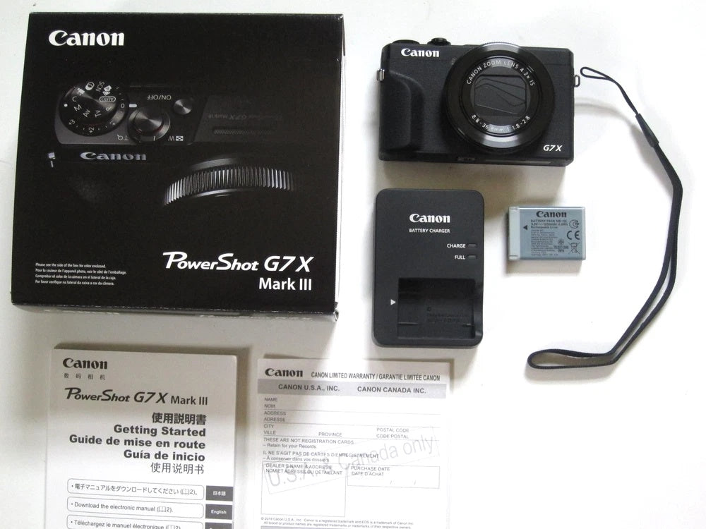 🎬 4K VLOG KING // Canon G7X Mark III Black [Full Boxed Set] 💎