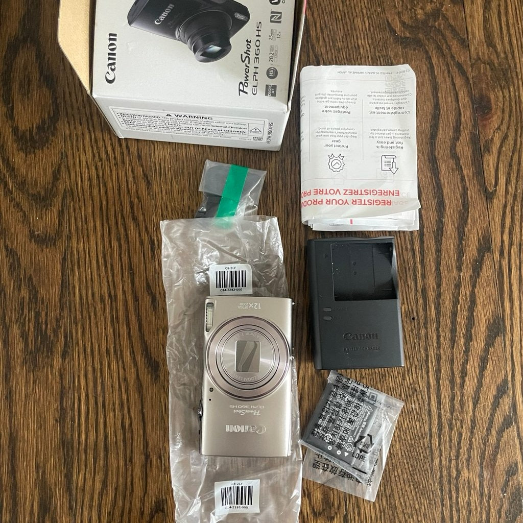 🍇 🎀 Canon PowerShot Elph 360 HS (Silver) 📷