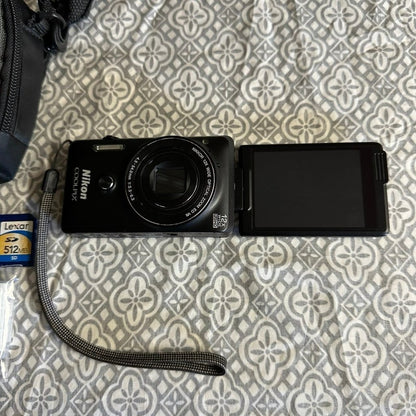 🍇 ₊˚💜 Nikon COOLPIX S6900 16.0MP Digital Camera (Black) with 12x Zoom and Wi-Fi 🍥 🎀📷