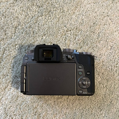 🍇 ₊˚💜 Panasonic Lumix G7 Mirrorless Camera with Lenses (Silver and Black) 🍥 🎀📷