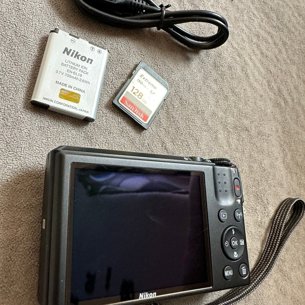 🍇 ₊˚💜 Nikon COOLPIX S7000 16 MP Compact Digital Camera (Black) 🍥 🎀📷