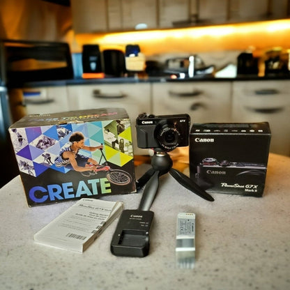 Used 🍥🎀📷 Canon G7X Mark II with Tripod 🍇₊˚💜