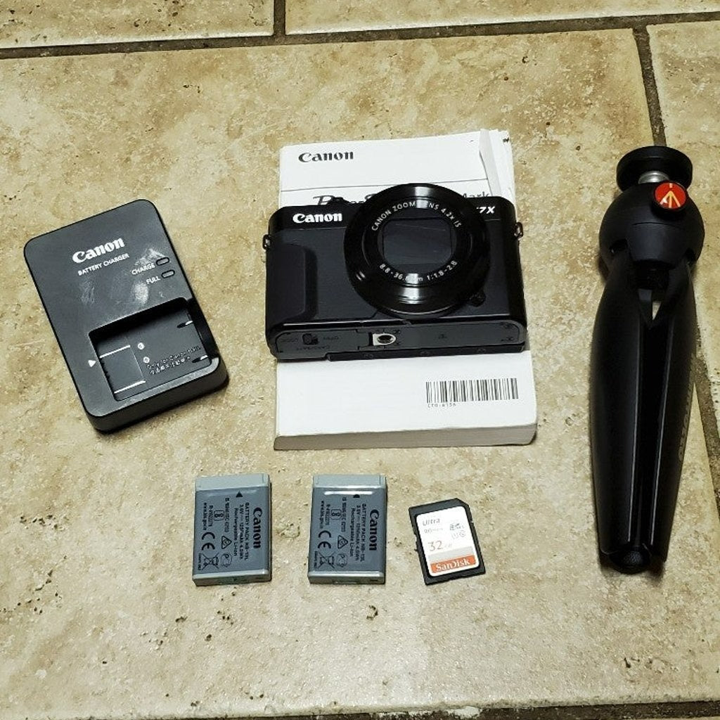 Used 🍥🎀📷 Canon G7X Mark II with Tripod 🍇₊˚💜