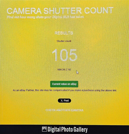 Nikon Z50 20.9MP Mirrorless Digital 4K Camera w/128GB SD And Bag ~105 Clicks!