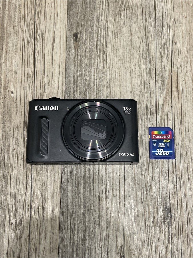 Canon PowerShot SX610 HS Wi-Fi 20.2MP Digital Camera - Black