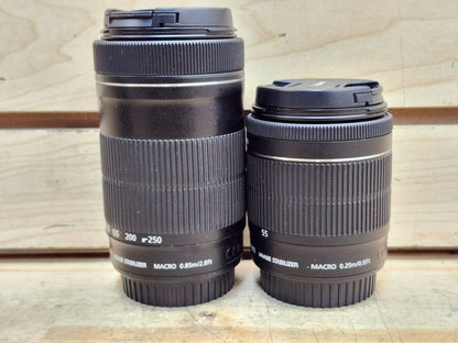 Canon EOS 80D with Canon Zoom Lens 18-55mm & 55-250mm & Accessories