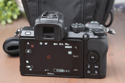 Nikon Z50 20.9MP Mirrorless Digital 4K Camera w/128GB SD And Bag ~105 Clicks!