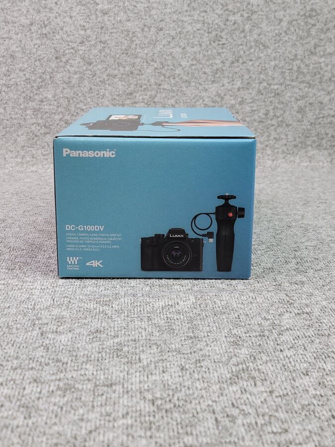 Panasonic LUMIX G100 4k Mirrorless Camera, Micro Four Thirds, 12-32mm Lens, Grip