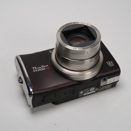 Canon PowerShot SX200 IS 12.1MP 12x Digital Camera Brown