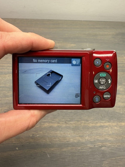 Canon Powershot ELPH 180 20MP Digital Camera 8X Zoom Red With Accessories