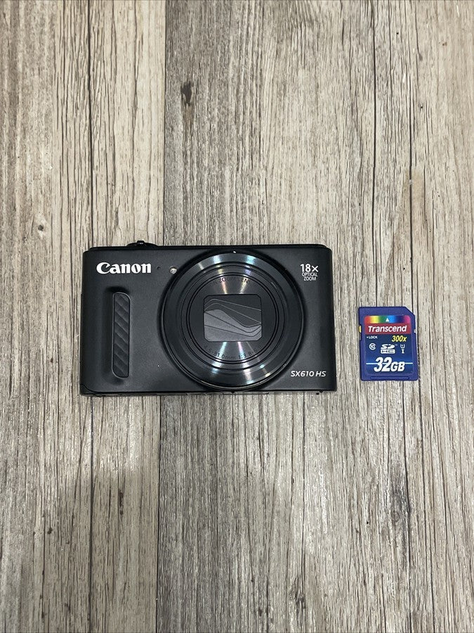 Canon PowerShot SX610 HS Wi-Fi 20.2MP Digital Camera - Black