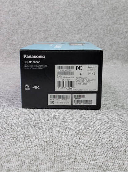 Panasonic LUMIX G100 4k Mirrorless Camera, Micro Four Thirds, 12-32mm Lens, Grip