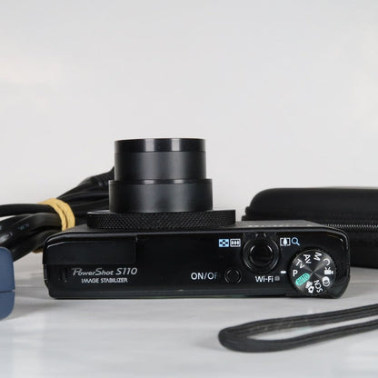 Canon PowerShot S110 12.1 MP Digital Camera Black with Case and SD Card - Excellent Condition