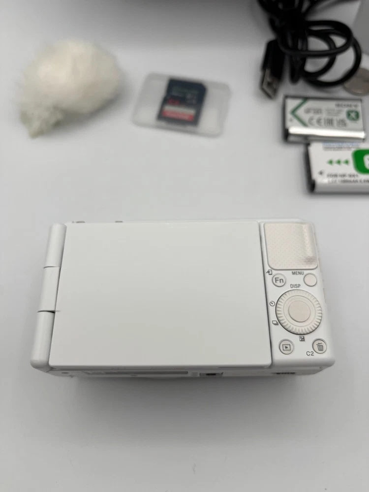🎥 ULTIMATE VLOG SET // White Sony ZV-1 + Wireless Grip [Boxed & MINT] 💎