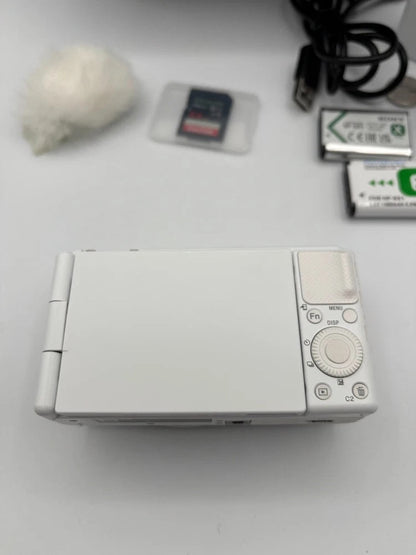 🎥 ULTIMATE VLOG SET // White Sony ZV-1 + Wireless Grip [Boxed & MINT] 💎