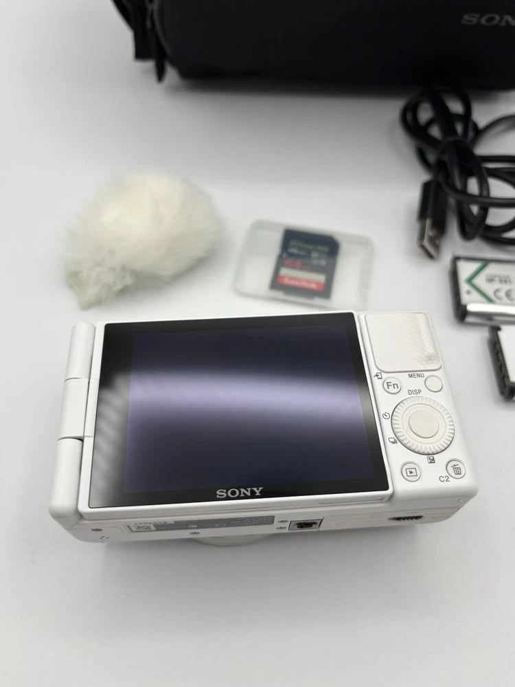 🎥 ULTIMATE VLOG SET // White Sony ZV-1 + Wireless Grip [Boxed & MINT] 💎