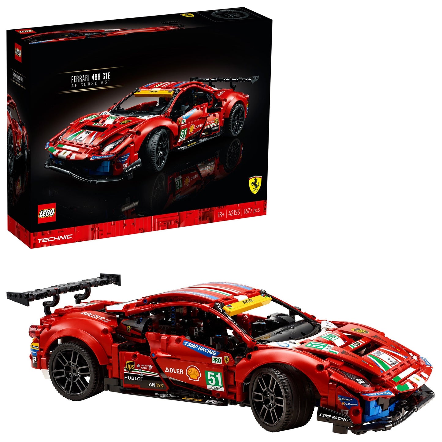 LEGO® Technic™ Ferrari 488 GTE “AF Corse #51”
